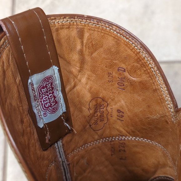 Vintage Nocona Smooth Ostrich - 10.5D Cognac - Picture 2 of 12